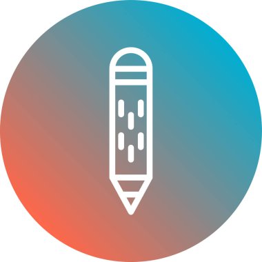 Soyut arkaplan grubunda kalem simgesi izole edildi