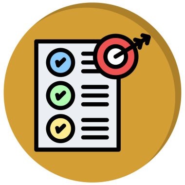 Kontrol listesi. Web simgesi basit illüstrasyon