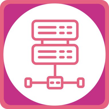 Ağ simgesi. Veri aktarımının vektör illüstrasyonu