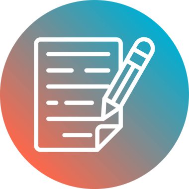 Kolayca değiştirilebilen veya düzenlenebilen izole edilmiş belge vektör simgesini düzenle