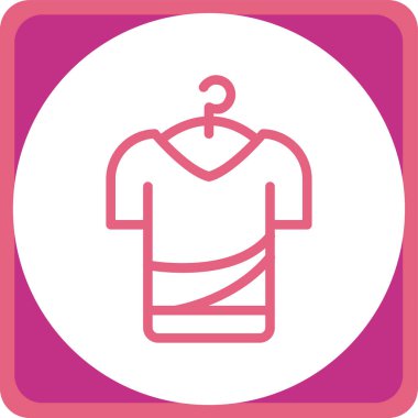 Bir kadın askısının vektör çizimi