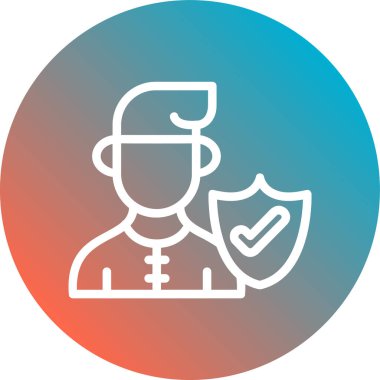 Bir doktor simgesinin vektör çizimi