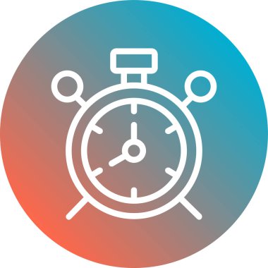 Alarm simgesi soyut arkaplan grubunda izole edildi