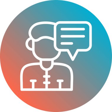 Sohbet simgesinin vektör illüstrasyonu