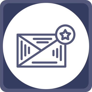 Zarf simgesi. Web vektör illüstrasyonu