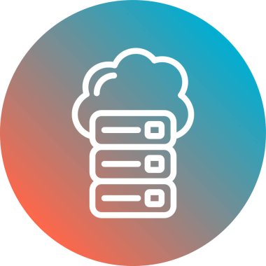 bulut simgesi, vektör illüstrasyonu