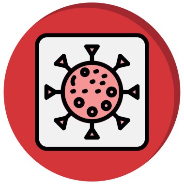 Bir virüs simgesinin vektör illüstrasyonu