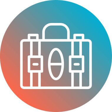 Sırt çantası simge vektör çizim