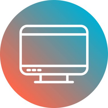 Dizüstü bilgisayar simgesinin vektör çizimi