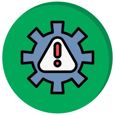 dişli simgesi, vektör çizimi