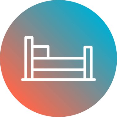 yatak simgesi soyut arkaplanda izole edildi