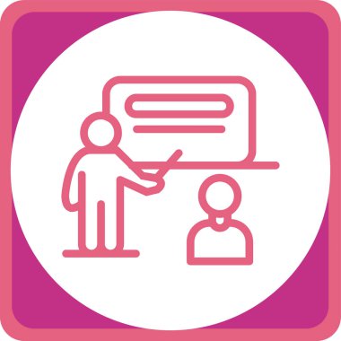 Sunum. Web simgesi basit illüstrasyon