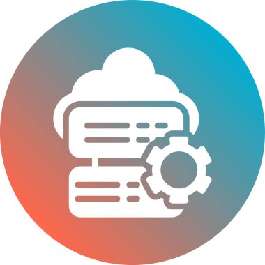 Bulut hesaplama izole edilmiş vektör simgesi kolayca düzenleyebilir ya da değiştirebilir