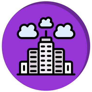 Modern yapı simgesinin vektör illüstrasyonu