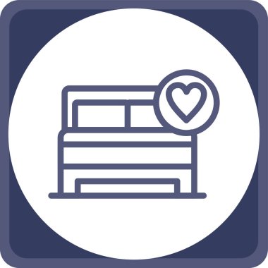 Aşk kalp ikonu vektör illüstrasyonu