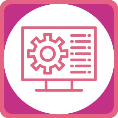 Dişliler. Web simgesi basit illüstrasyon