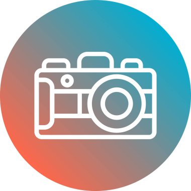 Kamera simgesi soyut bir grupta izole edildi