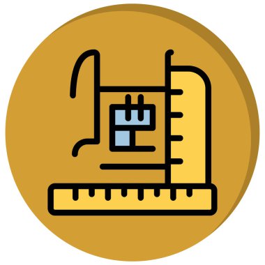 Bir vinç simgesinin vektör illüstrasyonu