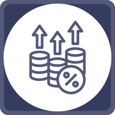 iş ve finans satırı simgesi.