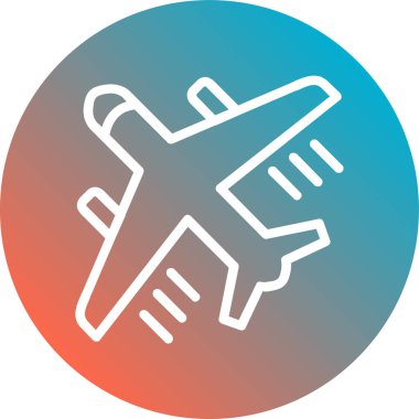 Uçak simgesinin vektör illüstrasyonu