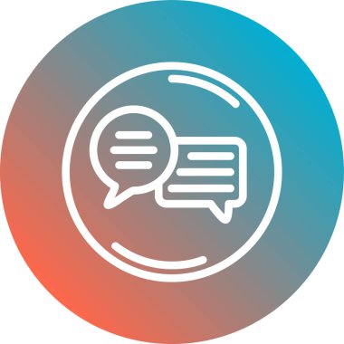 Sohbet simgesinin vektör illüstrasyonu