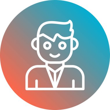 Avatar Adam vektör simgesi. Basit vektör illüstrasyonu