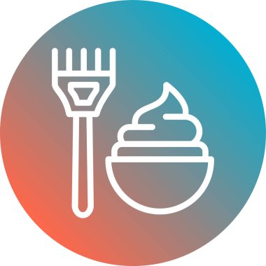 yiyecek düz renk vektör simgesi