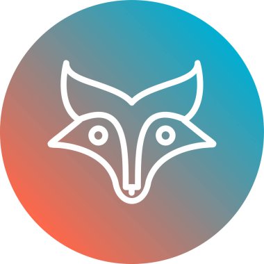 Tilki simgesinin vektör illüstrasyonu