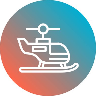 Helikopter simge vektör çizim
