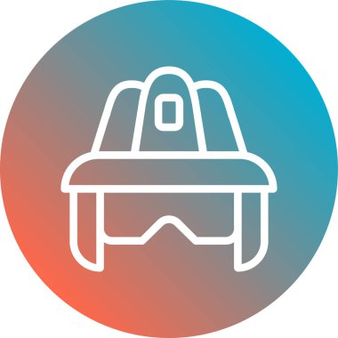 Miğfer. Web simgesi basit illüstrasyon