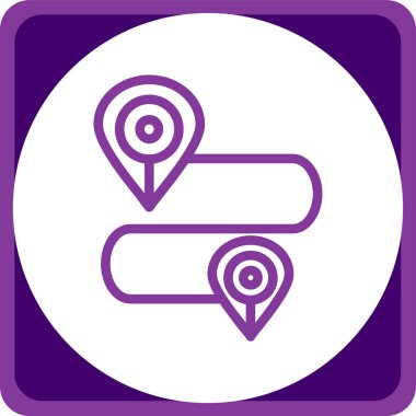 Vektör konumu simge illüstrasyonu