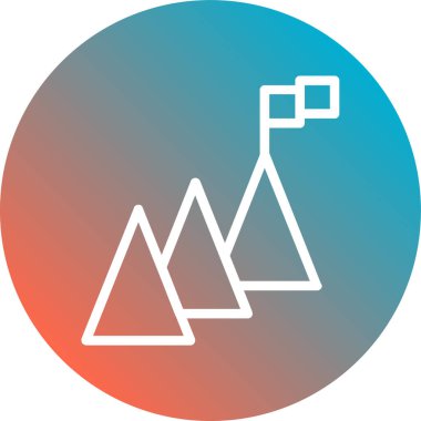 Bir çadır simgesinin vektör illüstrasyonu