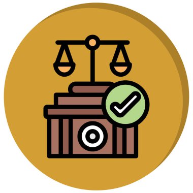 Hukuk simgesinin vektör illüstrasyonu