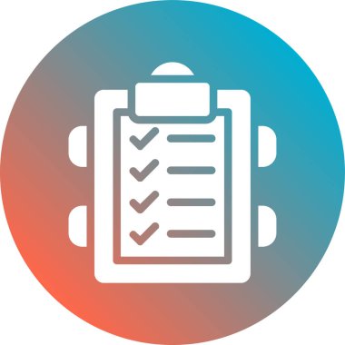 Kontrol listesi simgesi, vektör illüstrasyonu