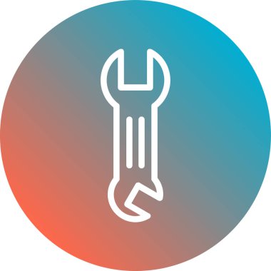 İngiliz anahtarı simgesi vektör illüstrasyonu