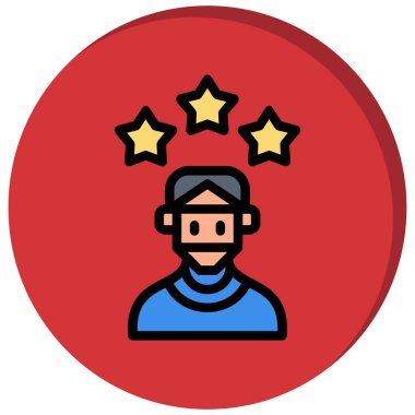 Bir insan simgesinin vektör illüstrasyonu