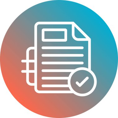 Kontrol listesi düz yuvarlak vektör simgesi