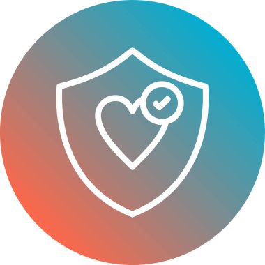 Bir kalp simgesinin vektör illüstrasyonu