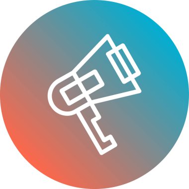 Megafon ikonu vektör illüstrasyonu