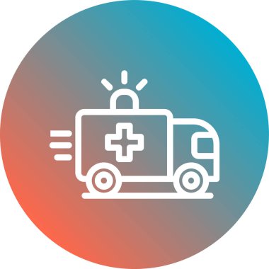 ambülans düz vektör simgesi