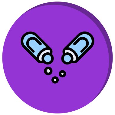 Hap. Web simgesi basit illüstrasyon