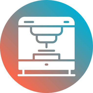 Yazıcı simgesinin vektör illüstrasyonu