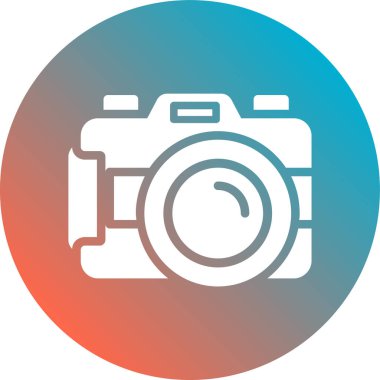 Kamera simgesinin vektör illüstrasyonu