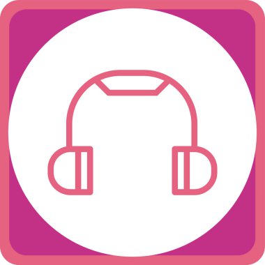 Kulaklık. Web simgesi basit illüstrasyon