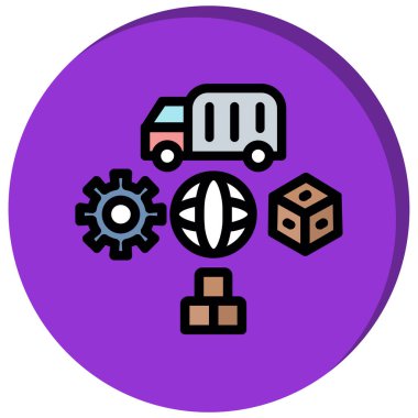 Teslimat servisi vektör illüstrasyon tasarımlı kamyon