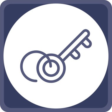 trend biçimi izole edilmiş arkaplanda anahtar simgesi