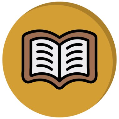 kitap web simgesi, vektör illüstrasyonu