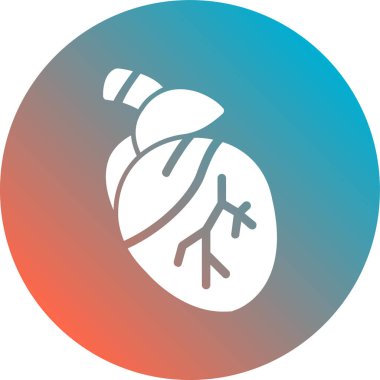 Kalp vektör simgesi modern basit vektör çizimi