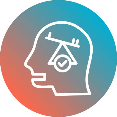 Bir maske simgesinin vektör illüstrasyonu