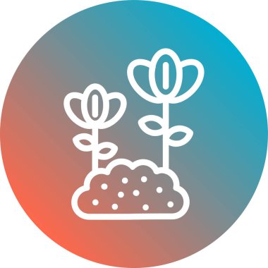 çiçek simgesi vektör illüstrasyonu